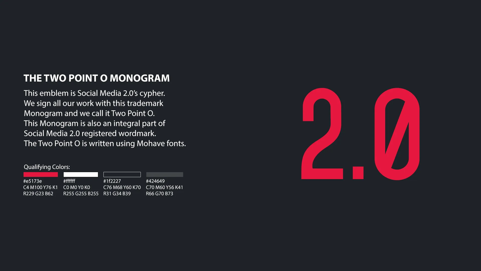 The Two Point o Monogram